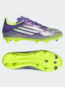 adidas Purple/White Kids F50 League Firm/Multi Ground Boots Sale