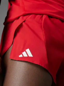 adidas Adizero Essentials Running Split Shorts Red Online