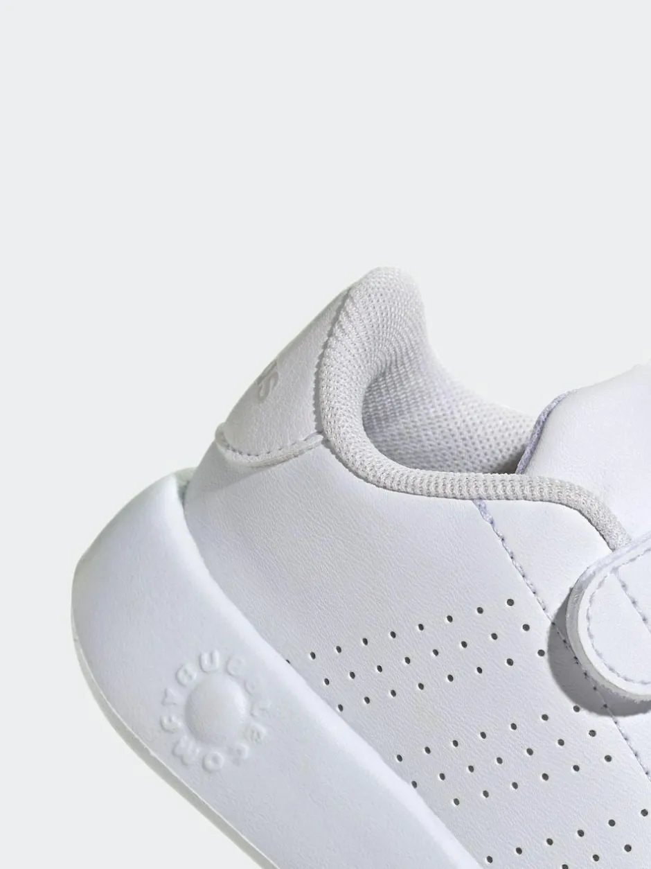 adidas White Advantage Hook and Loop Infant Trainers Sale
