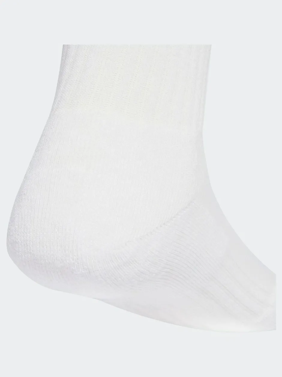adidas White Ecru 3-Stripe Crew Length Socks 3 Pack Best
