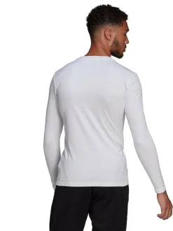 adidas Teamwear Base Layer Long Sleeve Top White New