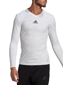 adidas Teamwear Base Layer Long Sleeve Top White New