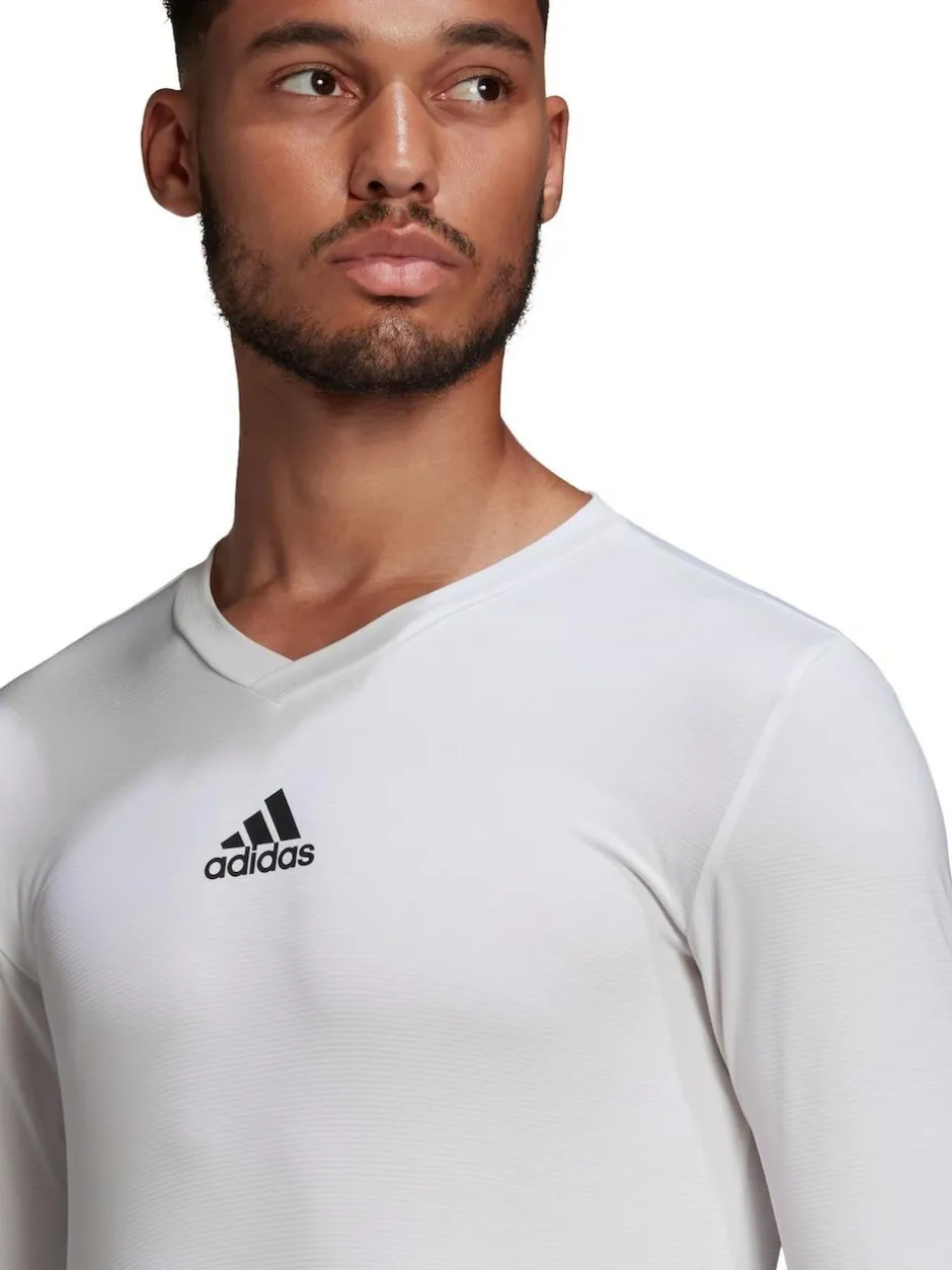 adidas Teamwear Base Layer Long Sleeve Top White New