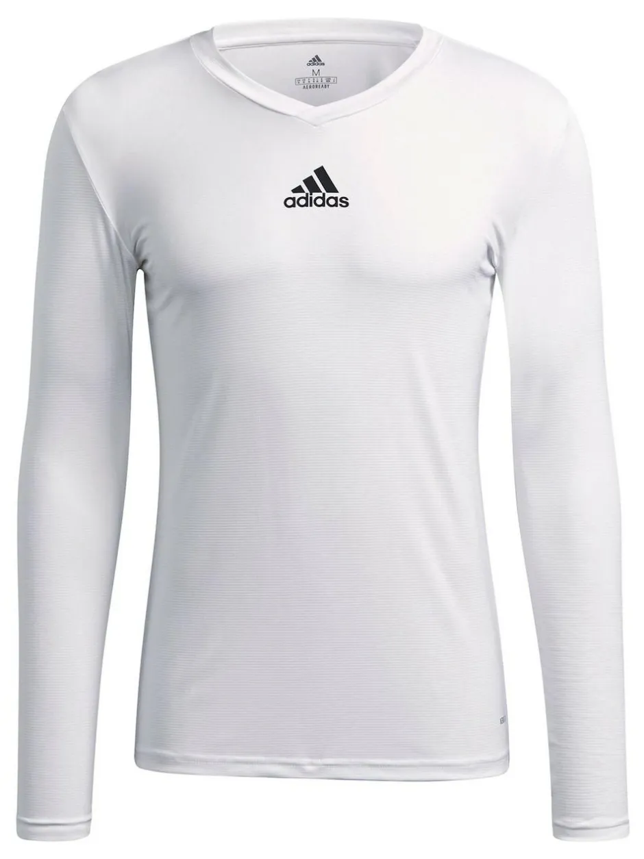adidas Teamwear Base Layer Long Sleeve Top White New