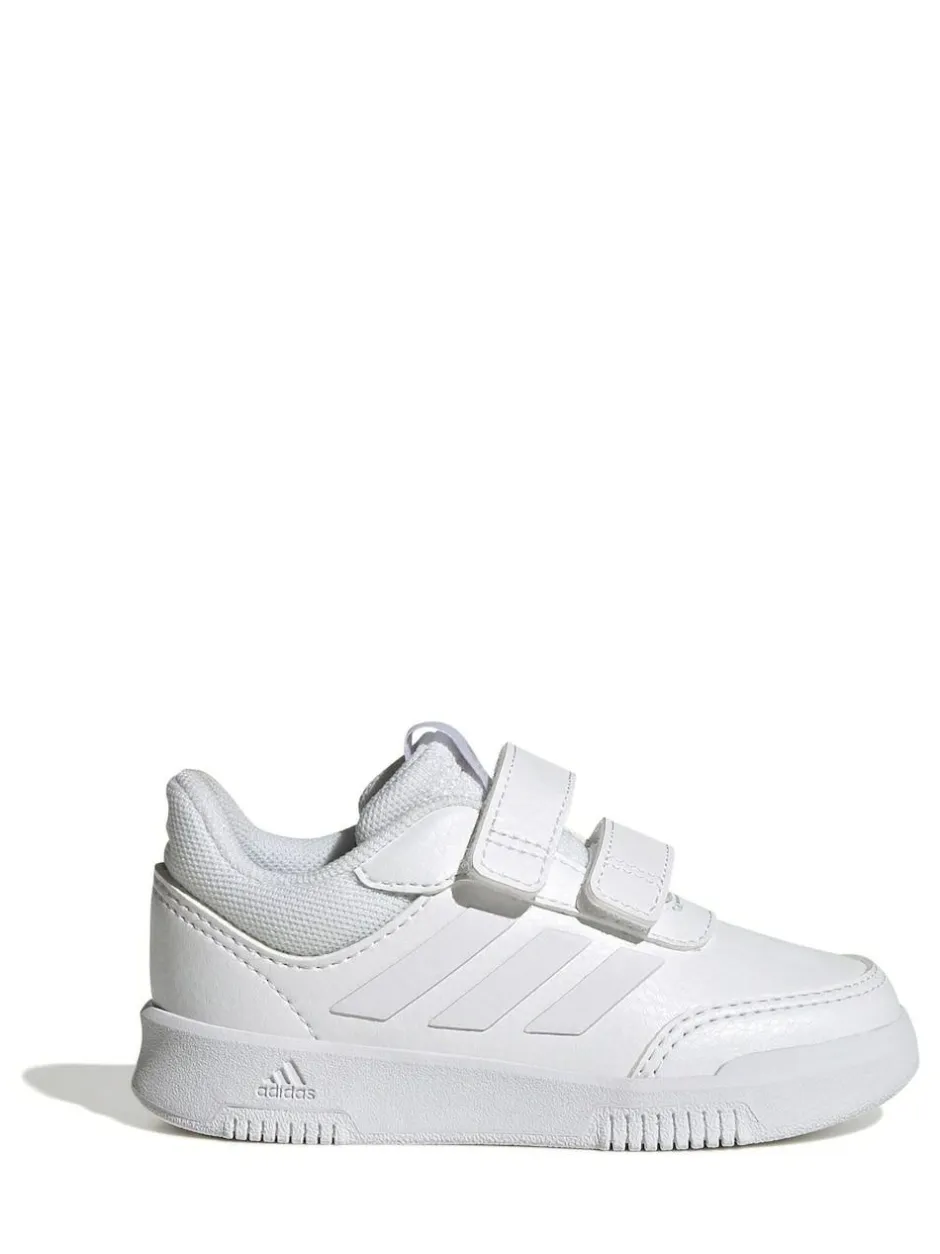 adidas White Tensaur Hook and Loop Infant Trainers