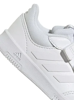 adidas White Tensaur Hook and Loop Infant Trainers
