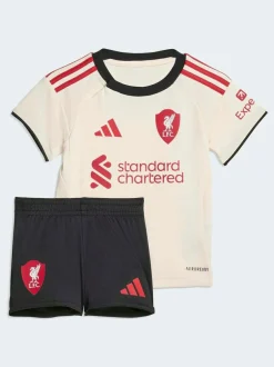 adidas White/Black Baby Kids Liverpool FC 25/26 Away Kit