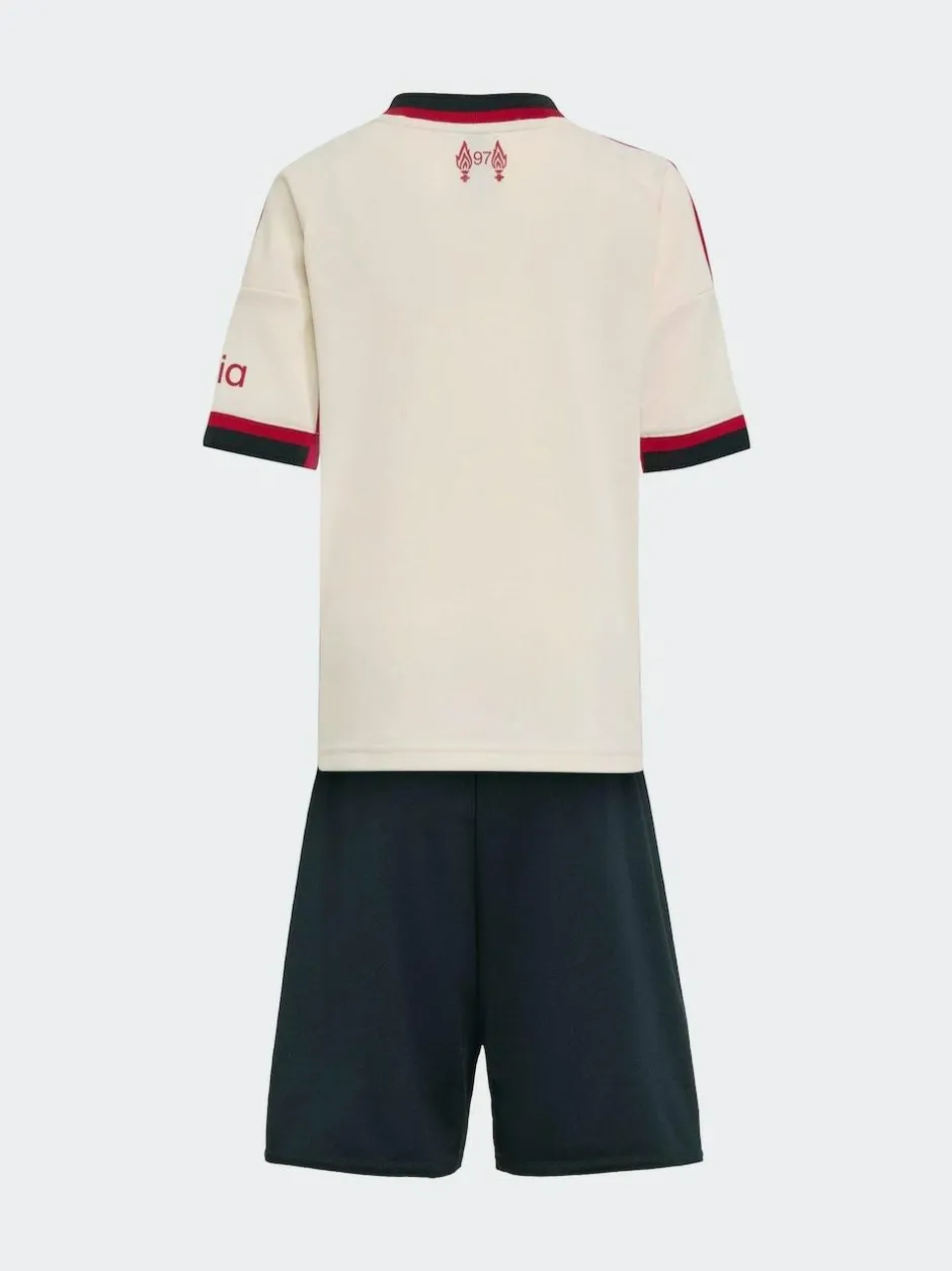 adidas White/Black Mini Kids Liverpool FC 25/26 Away Kit Discount