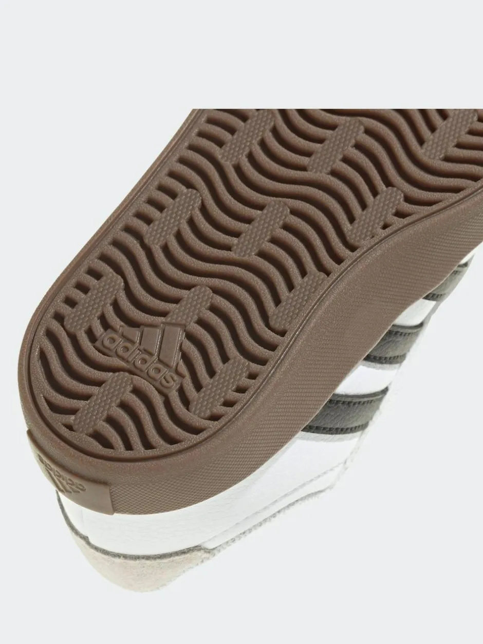 adidas White/Black VL Court 3.0 Hook and Loop Infant Trainers