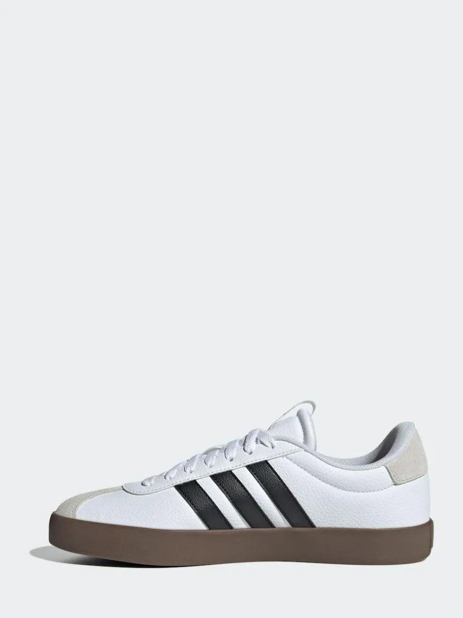 adidas White/Black VL Court Trainers New