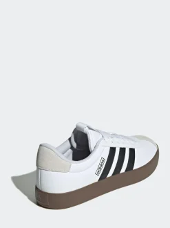 adidas White/Black VL Court Trainers New