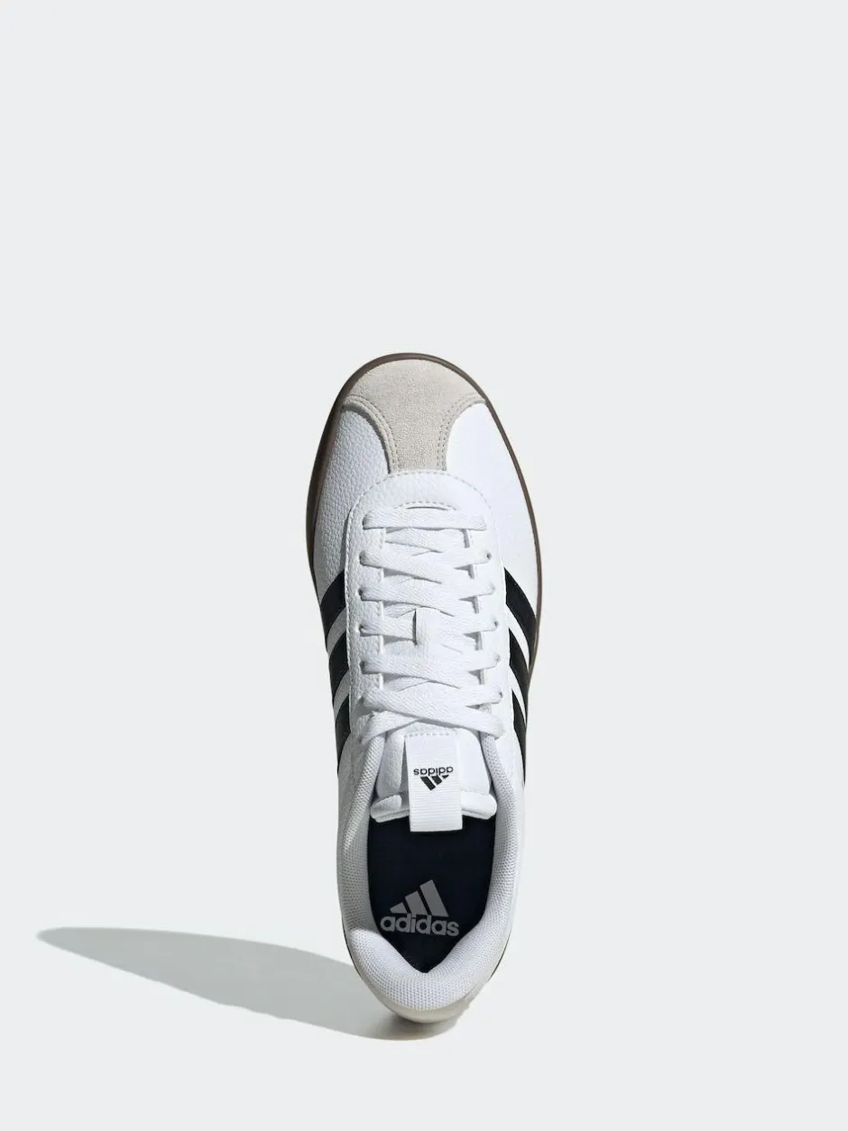adidas White/Black VL Court Trainers New