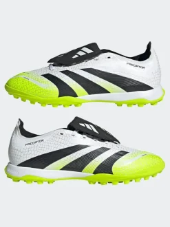 adidas White/Lemon Adult Predator League Fold-Over Tongue Turf Boots Clearance