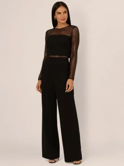 Adrianna Papell Black Knit Crepe Jumpsuit Best