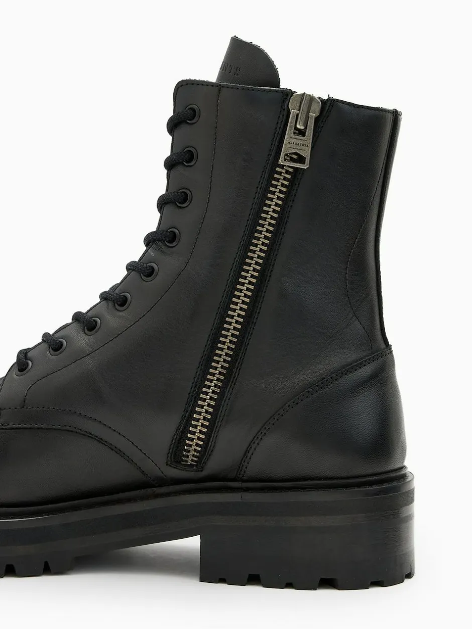 All Saints AllSaints Black Hank Boots Clearance