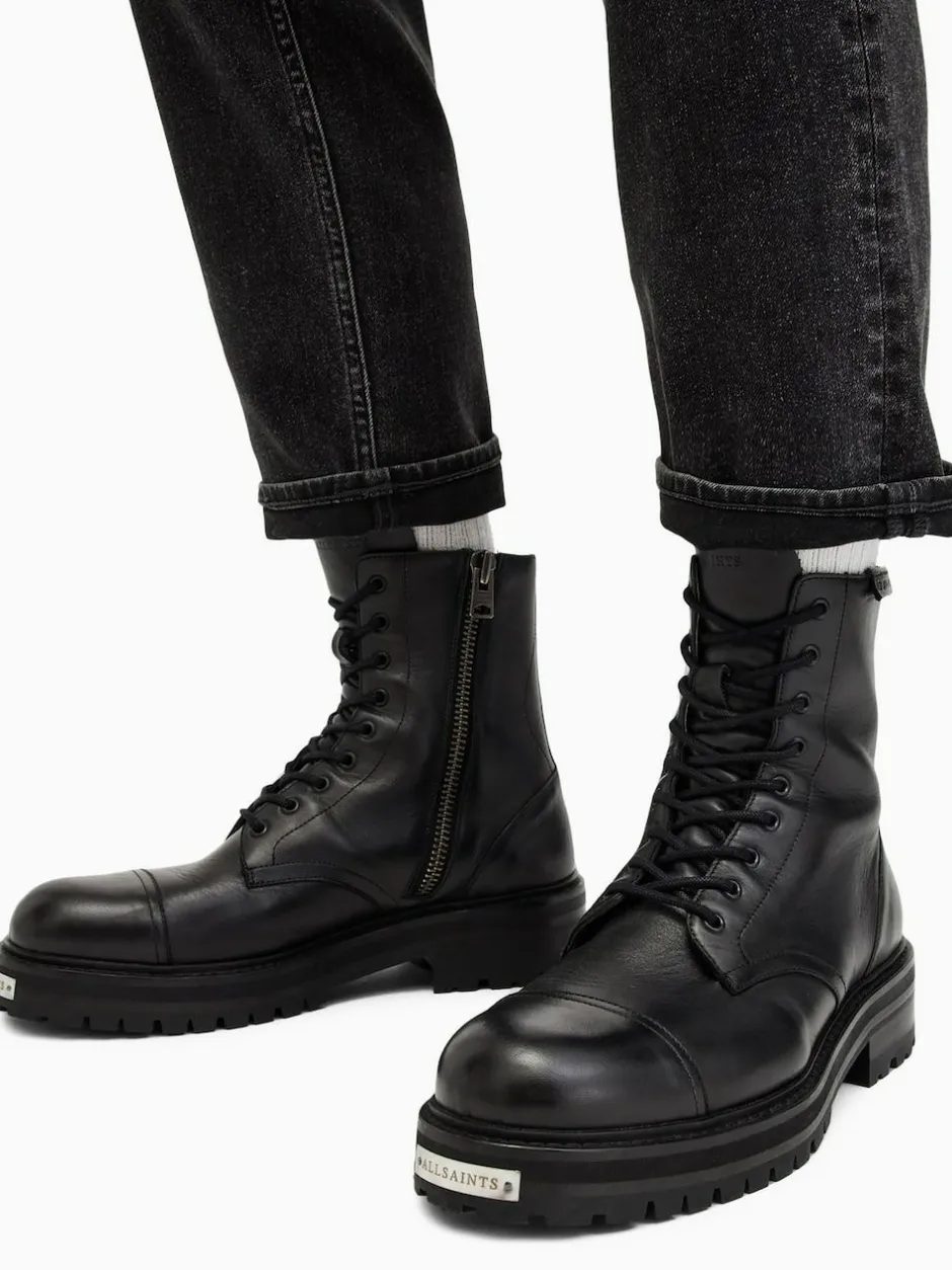All Saints AllSaints Black Hank Boots Clearance