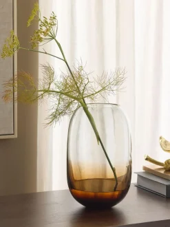 Next Amber Cooper Glass Ombre Vase New