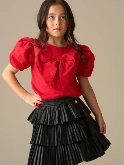 Angel & Rocket Lucile Metallic Tiered Rara Skirt Black Best