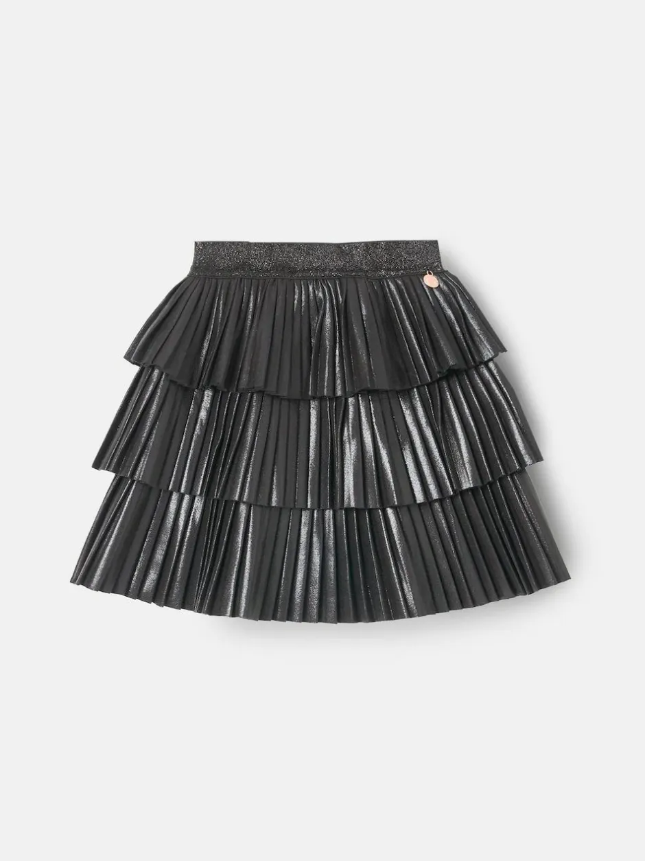 Angel & Rocket Lucile Metallic Tiered Rara Skirt Black Best