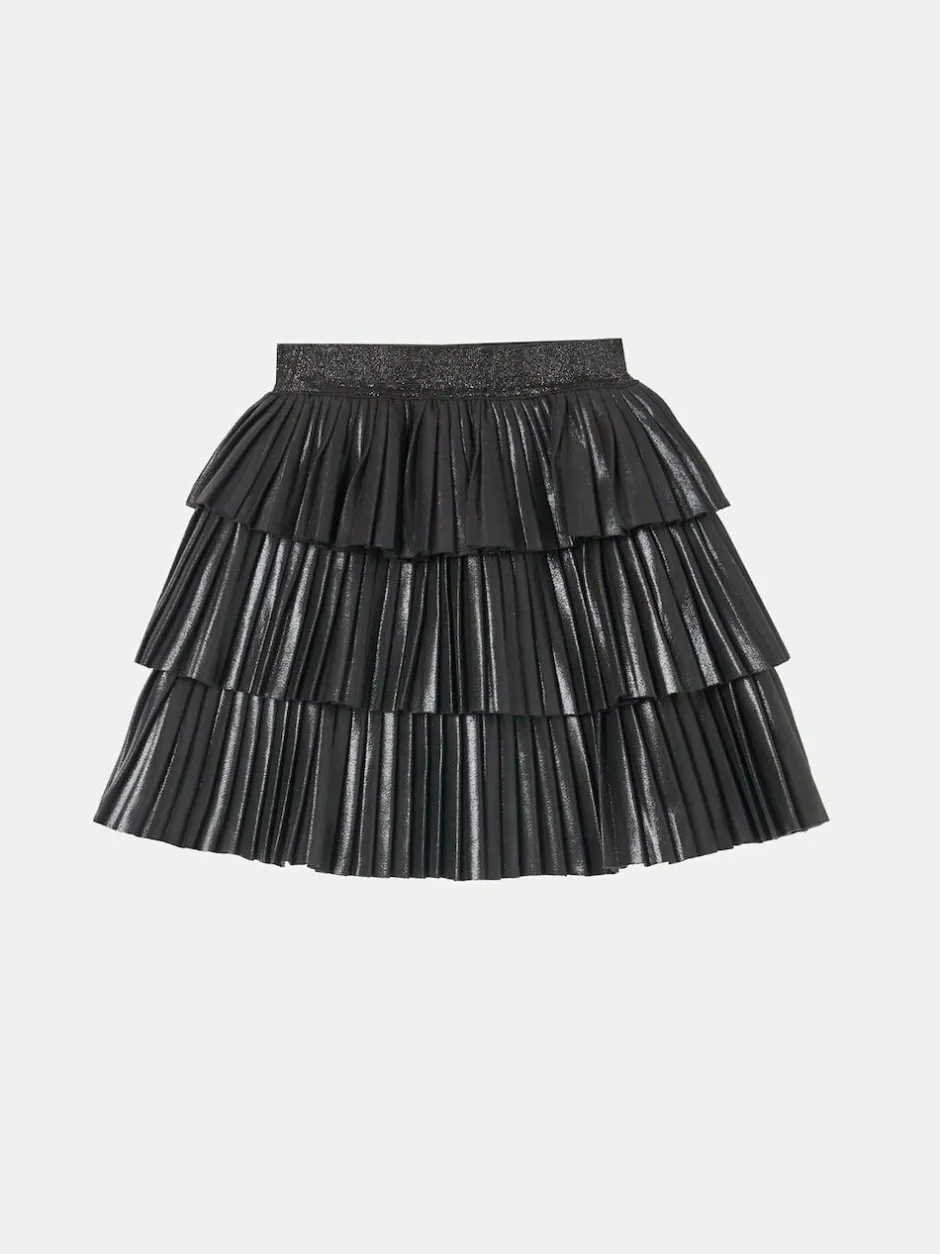 Angel & Rocket Lucile Metallic Tiered Rara Skirt Black Best