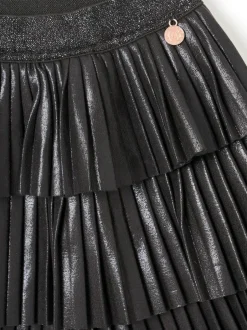 Angel & Rocket Lucile Metallic Tiered Rara Skirt Black Best