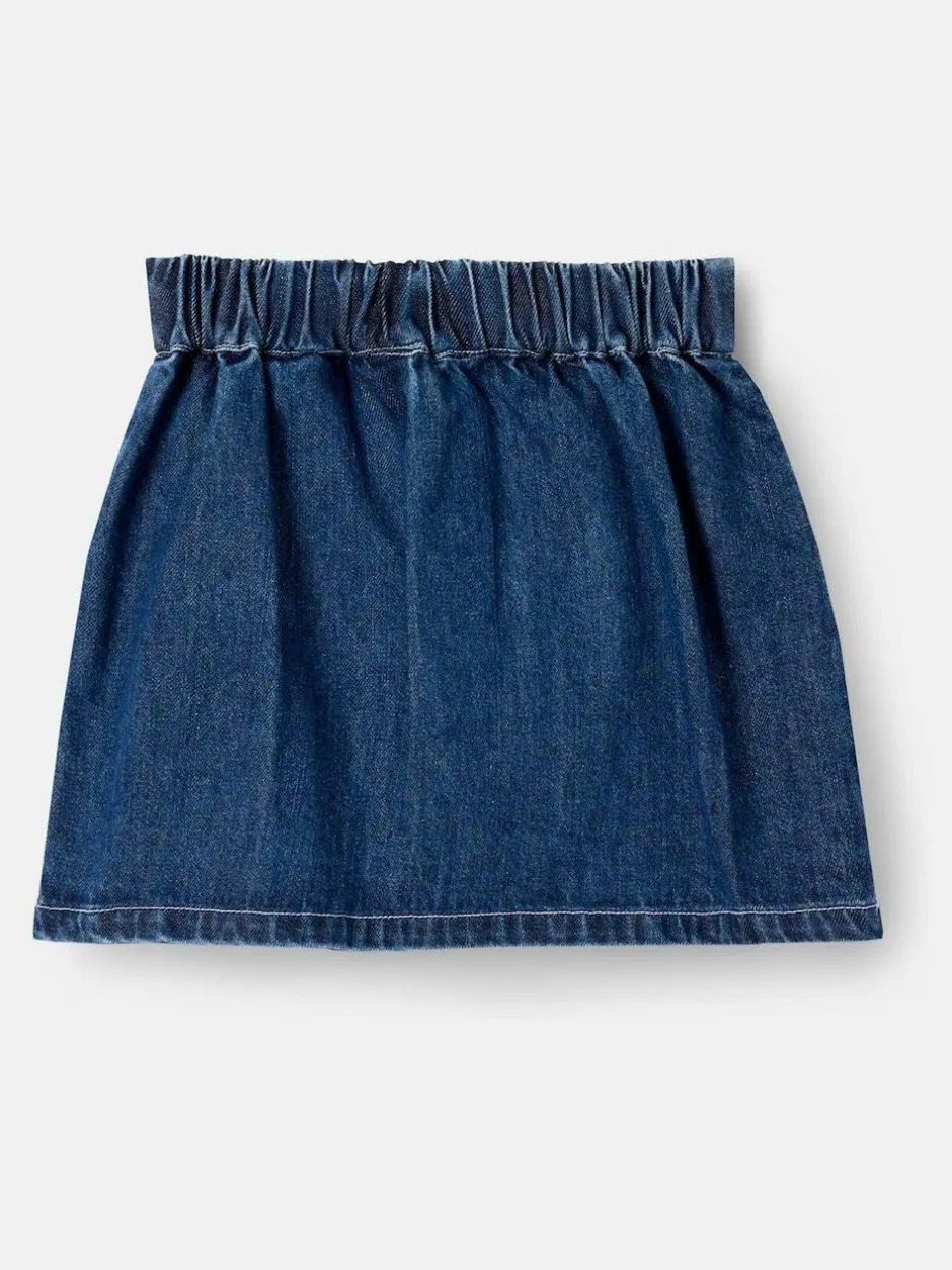 Angel & Rocket Blue Casey Denim Bow Aline Skirt Sale