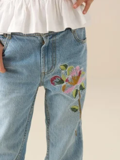 Angel & Rocket Blue Millie Embroidered Flared Denim Jeans Outlet