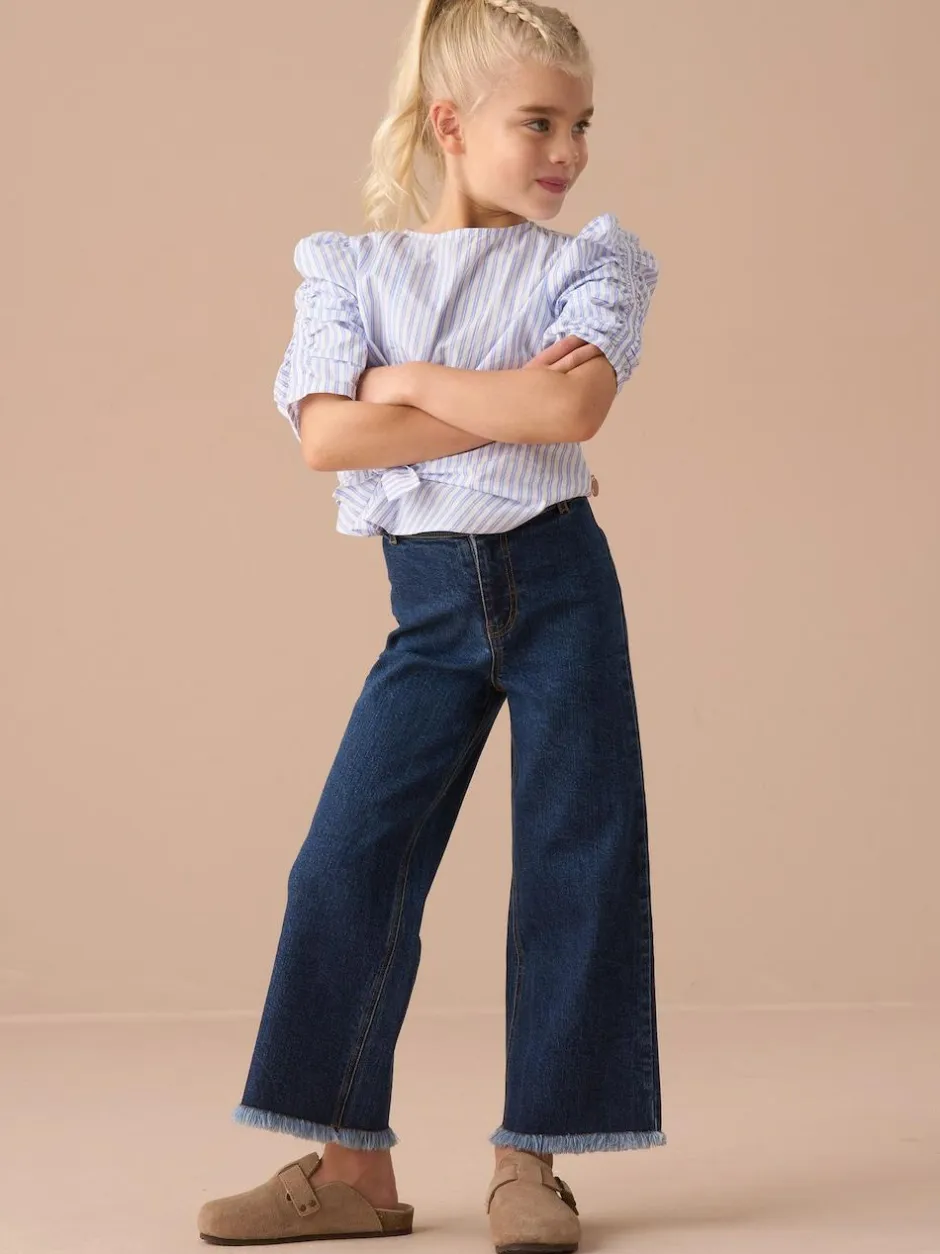 Angel & Rocket Blue Paloma Blue Heart Pocket Cropped Jeans Best