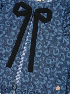 Angel & Rocket Blue Petra Leopard Print Denim Gilet Hot