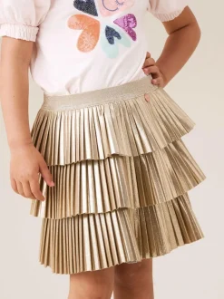 Angel & Rocket Lucile Metallic Tiered Rara Skirt Gold Best