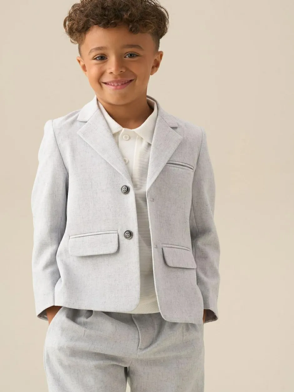 Angel & Rocket Grey Luca Smart Textured Blazer Sale