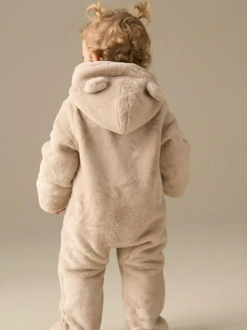 Angel & Rocket Quinn Faux Fur Pramsuit Natural Discount