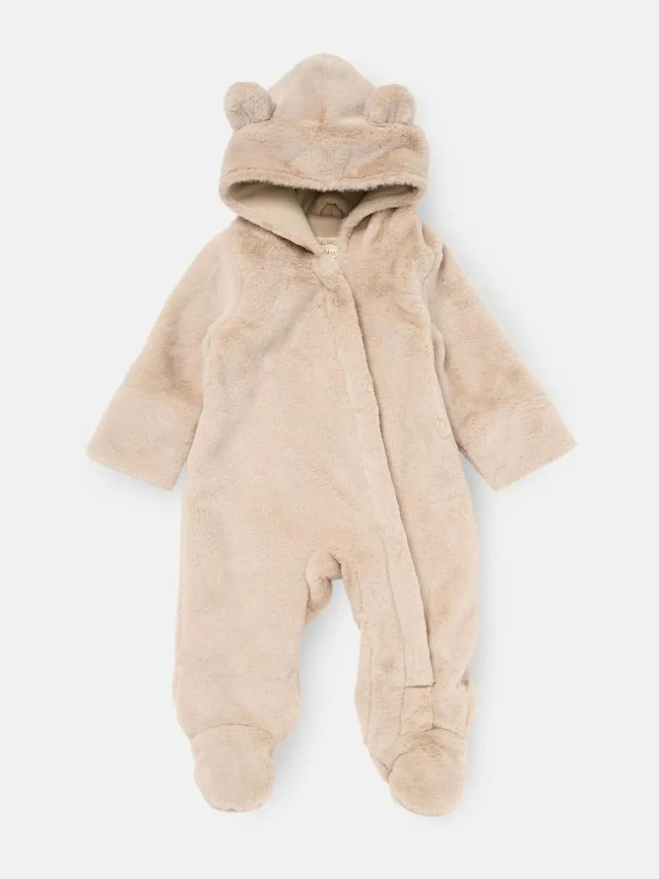 Angel & Rocket Quinn Faux Fur Pramsuit Natural Discount