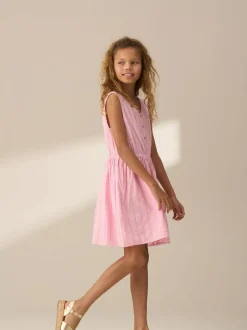 Angel & Rocket Lina Printed Linen Playsuit Pink Outlet