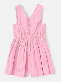 Angel & Rocket Lina Printed Linen Playsuit Pink Outlet