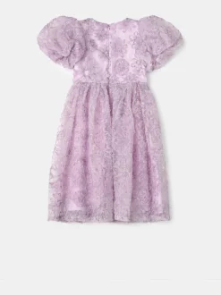 Angel & Rocket Purple Ines Purple Embellished Puff Sleeve Dress Outlet