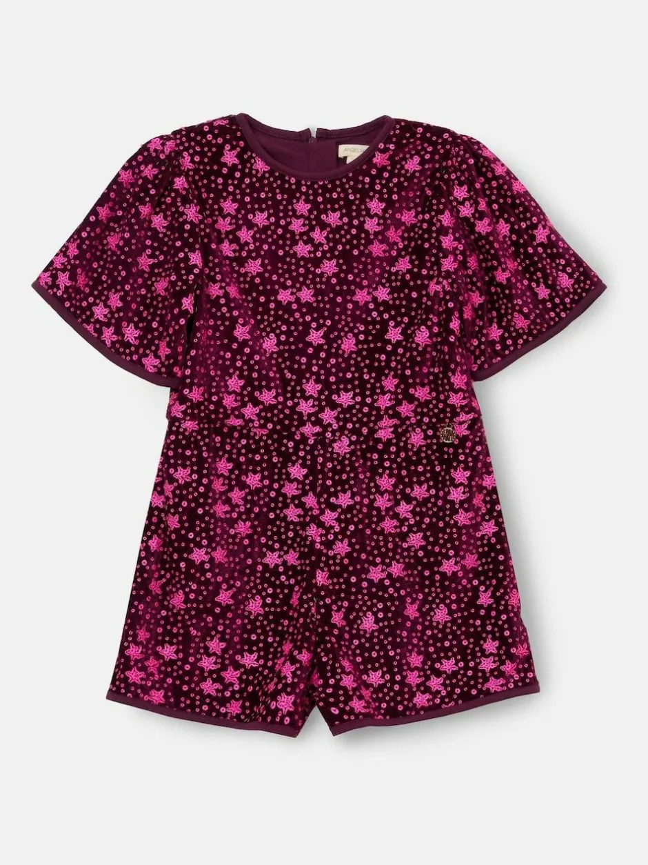 Angel & Rocket Red Nova Sequin Playsuit Hot