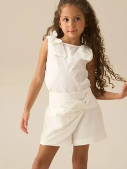 Angel & Rocket White Laurel Bow Detail Vest Clearance