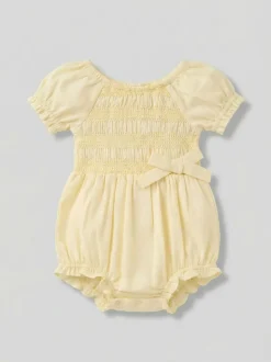 Angel & Rocket Yellow Etta Shirred Rompersuits Online