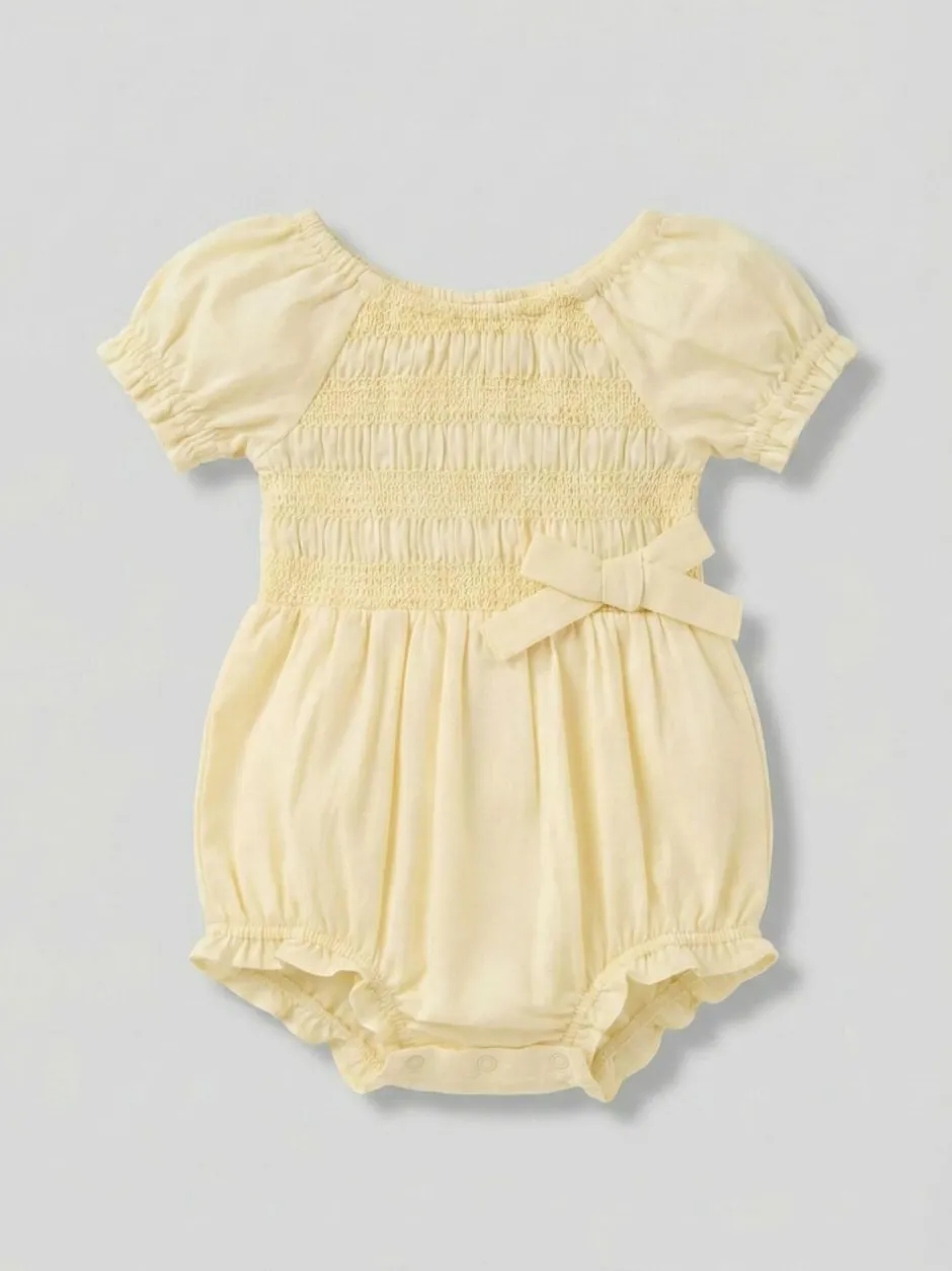 Angel & Rocket Yellow Etta Shirred Rompersuits Online