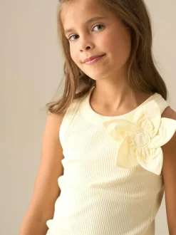 Angel & Rocket Jess Flower Corsage Vest Yellow