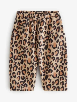 Next Animal Leopard Print Textured Barrel Leg Trousers (3mths-7yrs) Sale