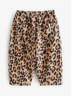 Next Animal Leopard Print Textured Barrel Leg Trousers (3mths-7yrs) Sale