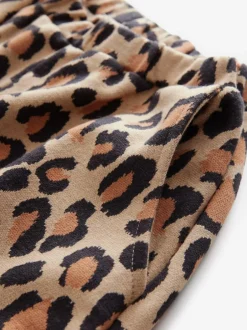 Next Animal Leopard Print Textured Barrel Leg Trousers (3mths-7yrs) Sale