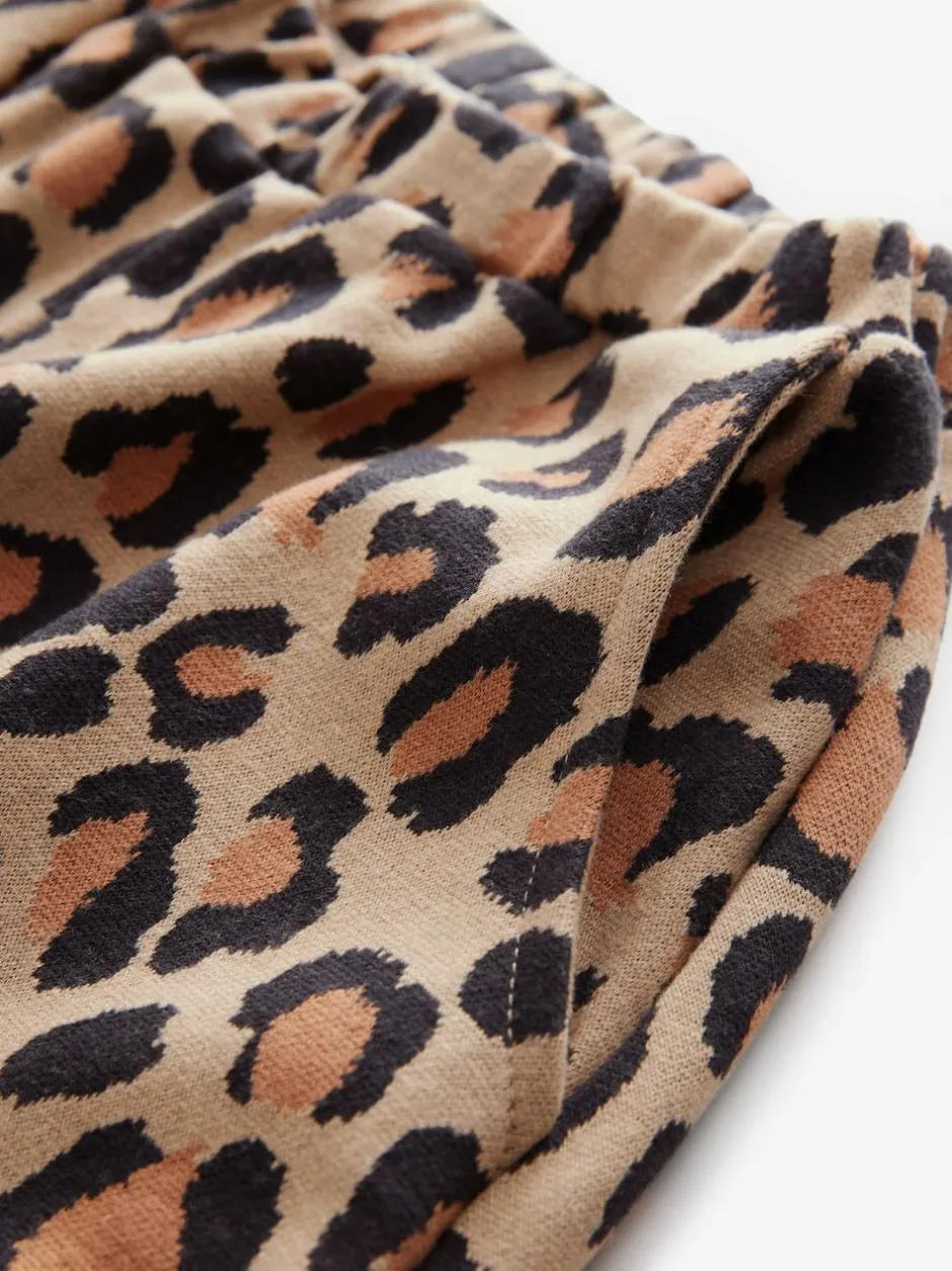 Next Animal Leopard Print Textured Barrel Leg Trousers (3mths-7yrs) Sale