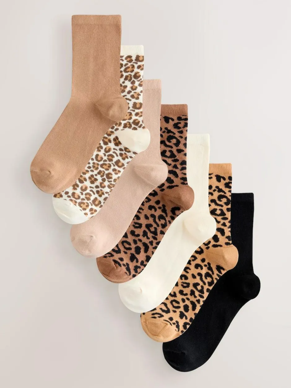 Next Ankle Socks 7 Pack Animal Print Discount