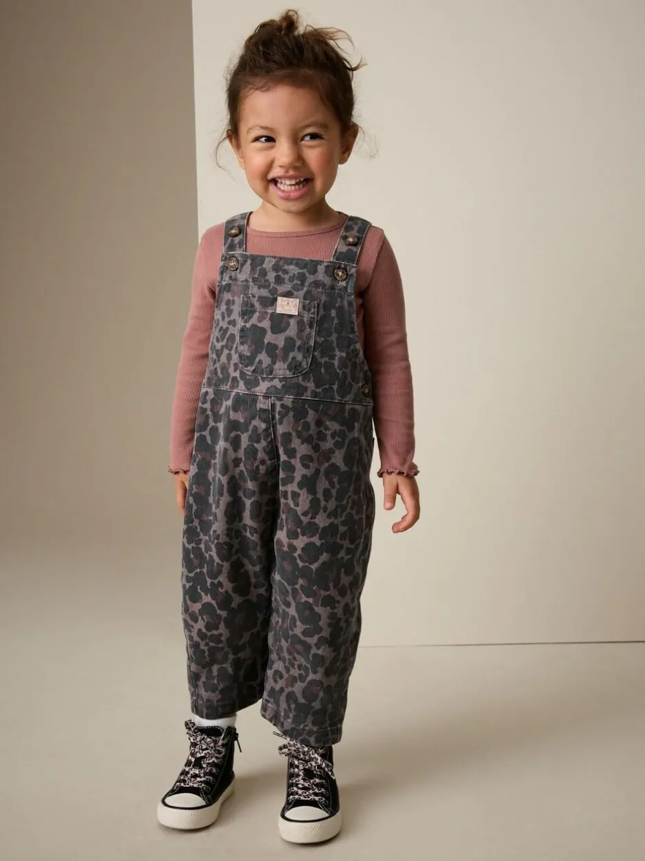 Next Denim Dungarees (3mths-7yrs) Animal Print Outlet