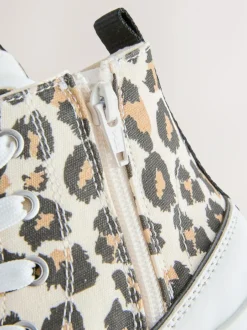 Next Extra Chunky Lace-Up With Zip Trainers Animal Print Discount