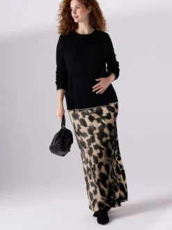 Next Animal Print Maternity Satin Maxi Skirt Sale