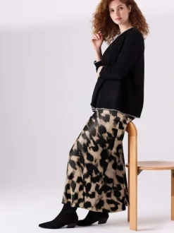 Next Animal Print Maternity Satin Maxi Skirt Sale